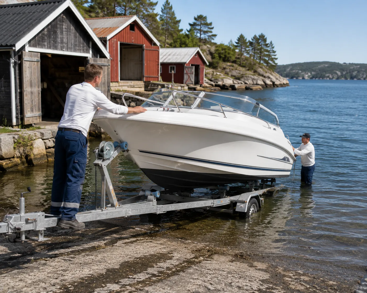 Sjøsetting og opptak