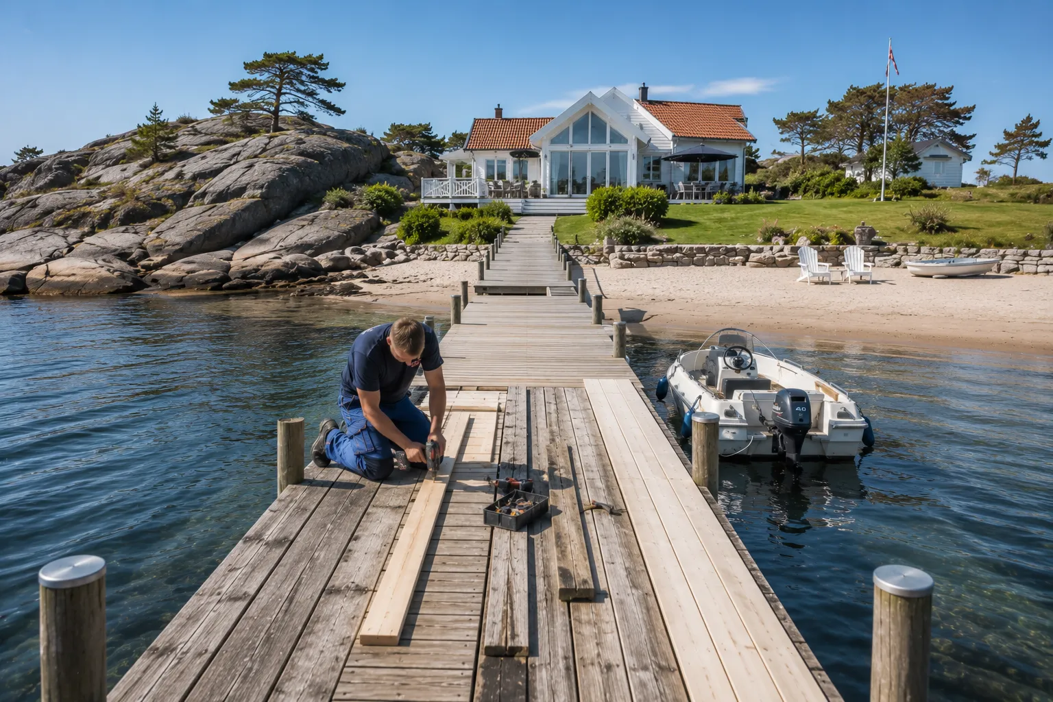 Båt og brygge